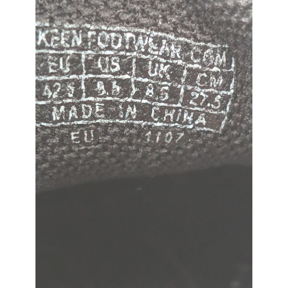 Keen Oxford Shoes Mens 9.5 Black Leather Lace Up Work Gorpcore Rugged Utility - Picture 5 of 7